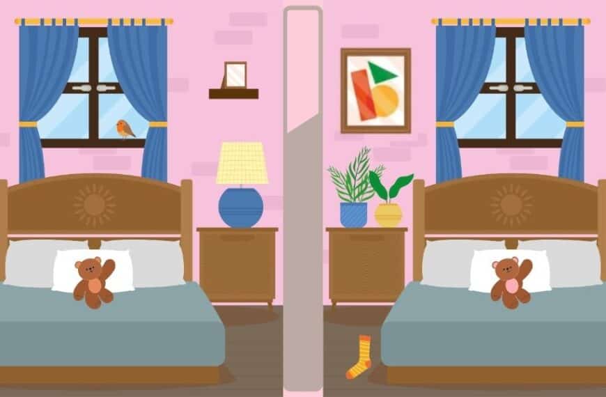 Rompicapo riesci a individuare le differenze in meno di 9 secondi Sfida te stesso e trova 6 differenze in queste immagini di camere da letto quasi identiche!